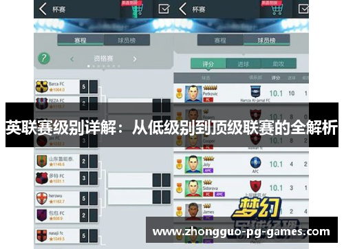 英联赛级别详解：从低级别到顶级联赛的全解析